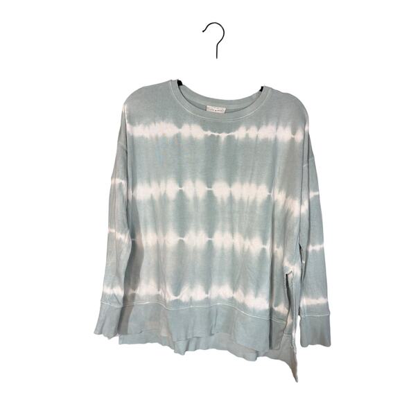 Lucky Brand Tops - Lucky Brand Oversized Lightweight Sweatshirt – Teal Tie-Dye, Size S